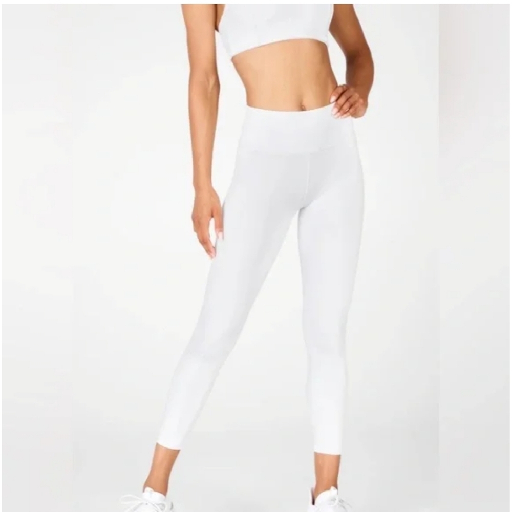 Fabletics Boost Powerhold White UPF Protection Leggings - Picture 3 of 7
